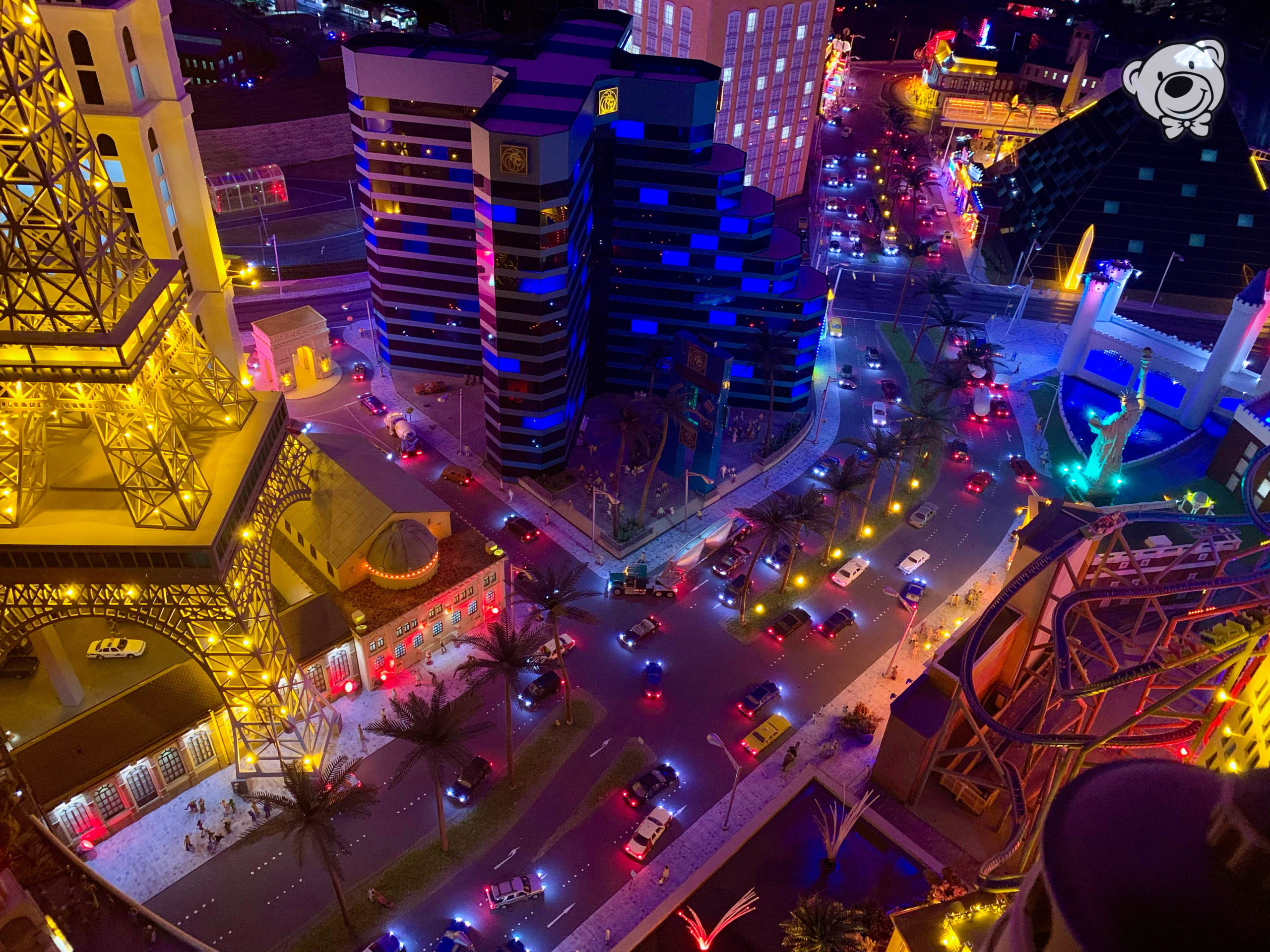 Las Vegas bei Nacht im Miniaturwunderland in Hamburg