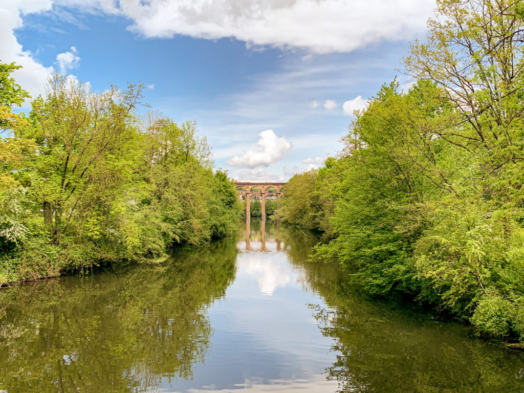 Eisenbahnbrücke in Bietigheim Bissingen in Baden Württemberg